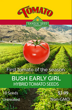 Load image into Gallery viewer, Bush Early Girl Tomato Seeds