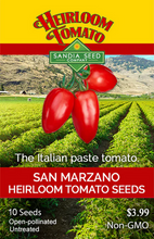 Load image into Gallery viewer, Hierloom San Marzano Roma Tomato Seeds
