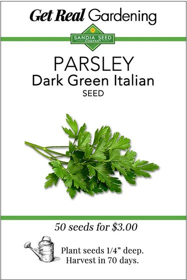 Dark Green Flat Italian Parsley Seeds- Organic