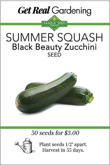 Black Beauty Summer Squash Seeds- Organic